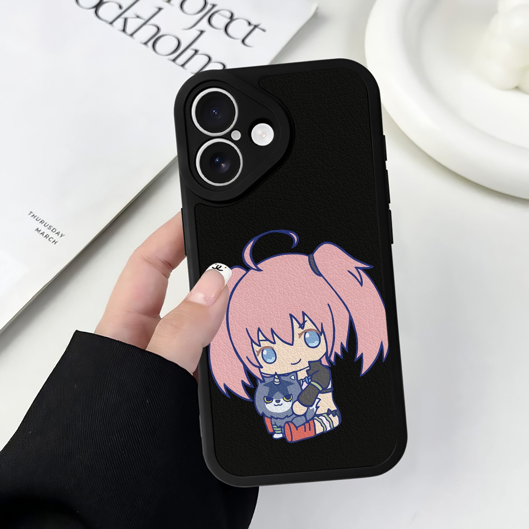 （画像用） 転スラ Regarding Reincarnated to Slime 【iPhone 16シリーズ対応】シリコンスマホケース（レザー調） 材質：シリコン